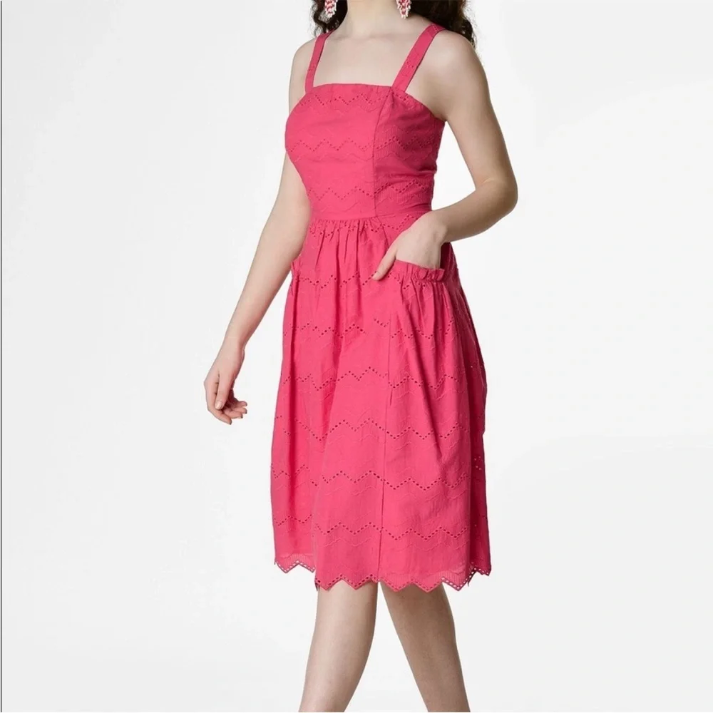 Pink Eshakti Broderie Anglaise Sundress - Picture 2 of 7